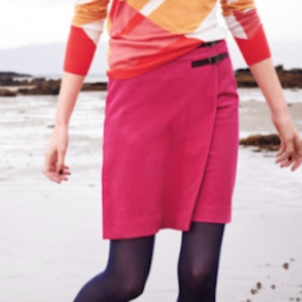 NWOT Boden Pink Corduroy Kilt Mini Skirt 10L